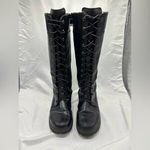 Rare Timberland 8632A Women’s 9 Knee High Boots All Black 14” Earth Keepers